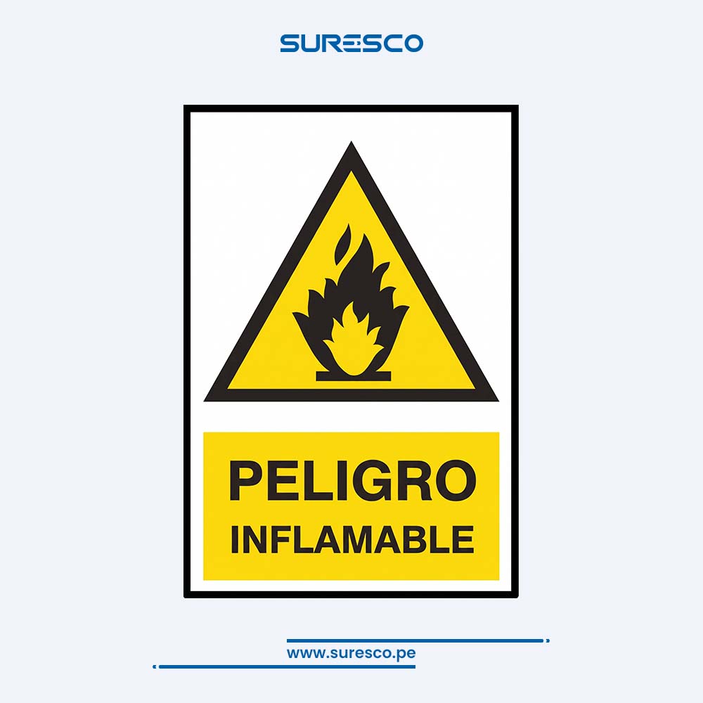 Señalética Advertencia - INFLAMABLE