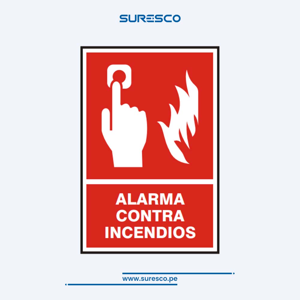 Señalética Contra Incendio - ALARMA CONTRA INCENDIOS