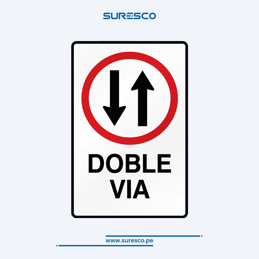 Señalética Transito - DOBLE VIA