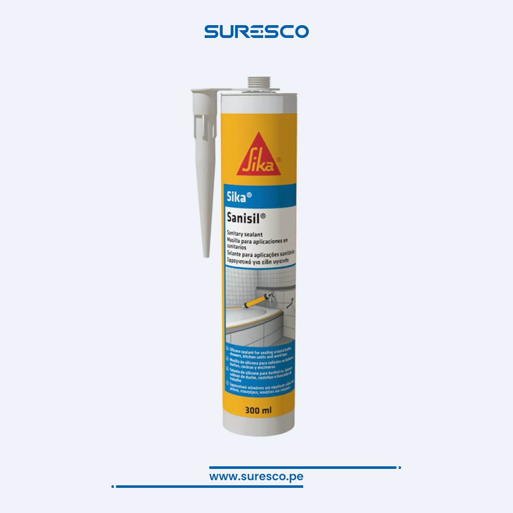 Silicona Acética para Baños y Cocinas Sika Sanisil